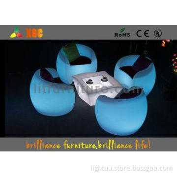 beautiful PE LED Bar Chair led light up furniture with lith